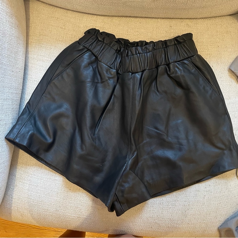 Chosen black leather shorts